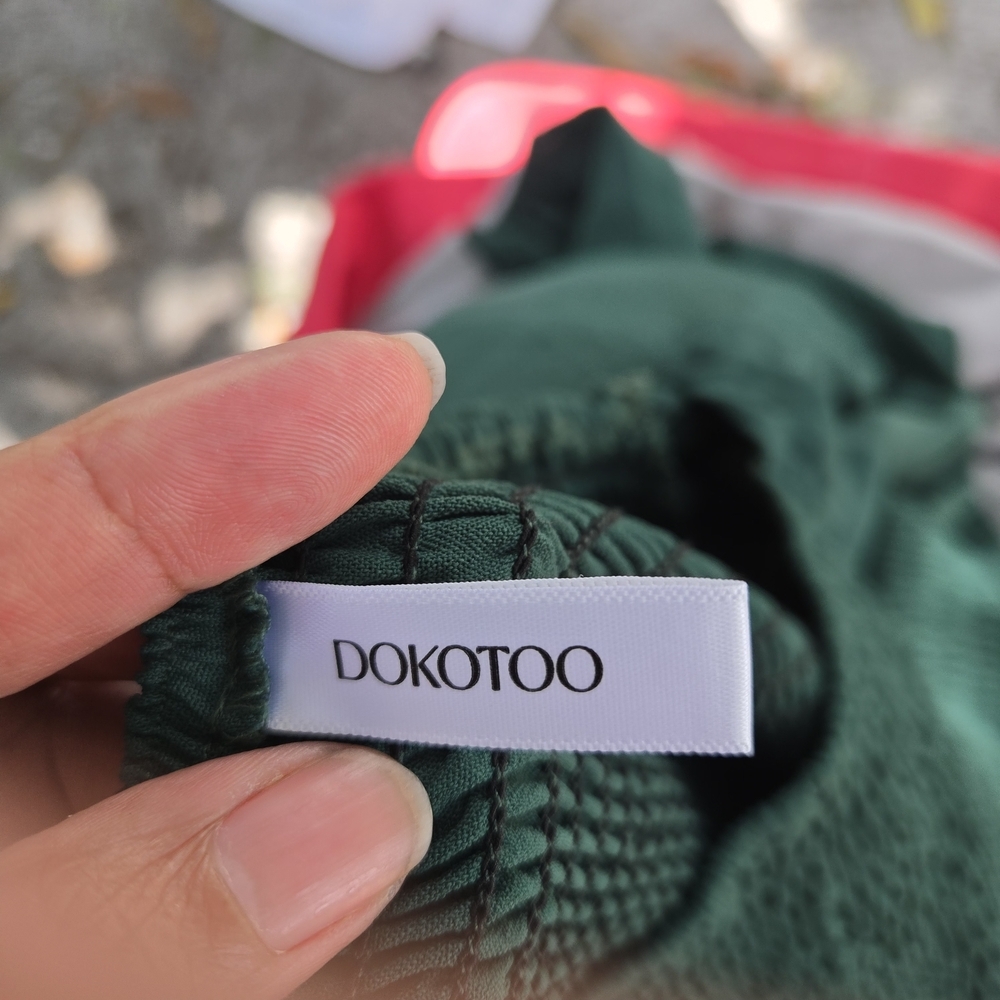 DOKOTOO Chic Forest Green Jumpsuit with Square Neckline - Picture 7 of 10